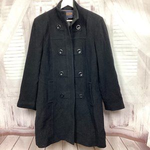 Vintage Pendleton Black Wool Cashmere Blend Peacoat 12P
